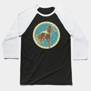 Vintage Sagittarius Zodiac Art Baseball T-Shirt